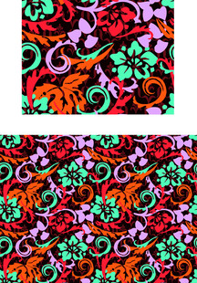 多彩花卉图案设计