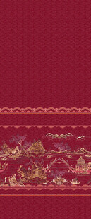 中式红色底纹传统花纹图案