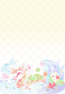 梦幻花卉图案背景