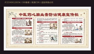 中医药心脑血管防治健康宣传栏