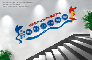 新时代水利精神楼梯文化墙