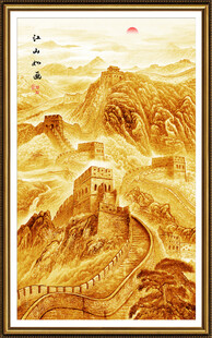 竖幅长城国画