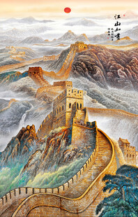 万里长城玄关装饰画