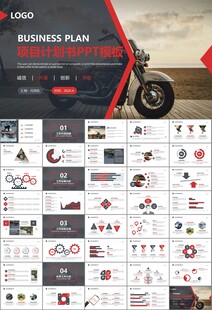 摩托车骑行极限运动动态PPT