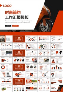 摩托车骑行极限运动动态PPT