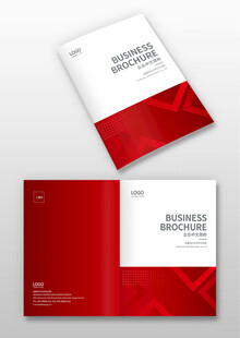 红色宣传册封面