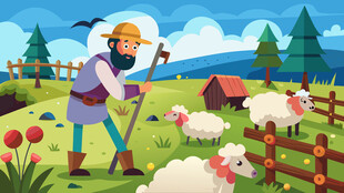 农民田间劳作场景