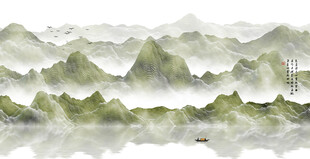 意境水墨山水画