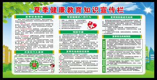 夏季健康教育知识宣传栏