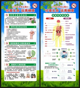 世界无烟日展架