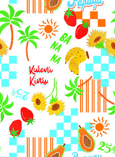 夏日热带风情图案设计