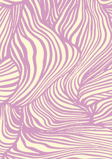 淡紫色波浪线条抽象图案
