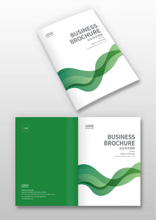 绿色波浪风宣传册封面