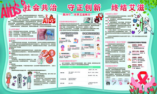 艾滋病健康宣传栏