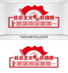 核心价值观党建墙