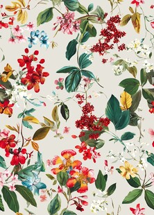 花卉图案布料色彩缤纷