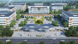 现代化校园建筑群俯瞰