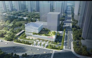 城市现代建筑景观俯瞰图