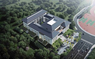 现代建筑鸟瞰图