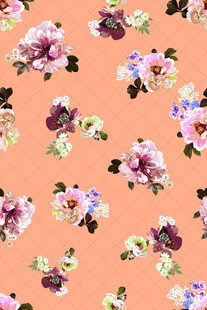 粉色花卉图案背景纹理