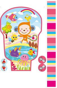 猴子海底世界儿童贴纸
