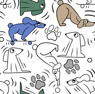 卡通动物图案背景设计