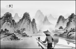 水墨山水画