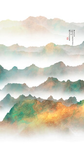 意境水墨山水画