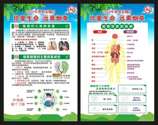 世界无烟日展板