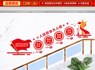 政协楼梯文化墙