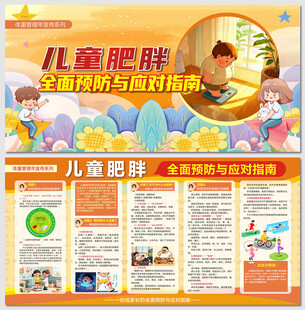 儿童肥胖全面预防与应对指南展板