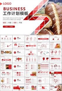 西餐高档餐厅美食面包糕点PPT