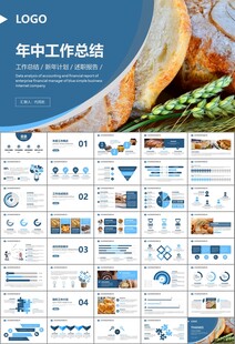 西餐高档餐厅美食面包糕点PPT