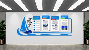 公司企业员工楼梯楼道文化照片墙