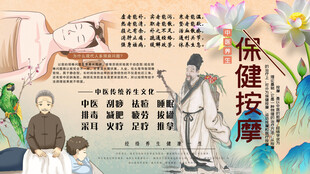 保健按摩背景墙