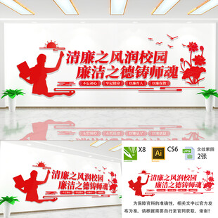 廉洁校园文化墙