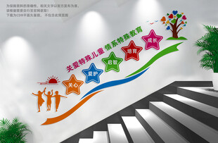 特殊学校楼梯文化墙