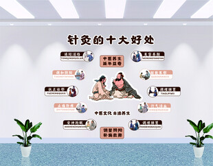 针灸的十大好处展示墙