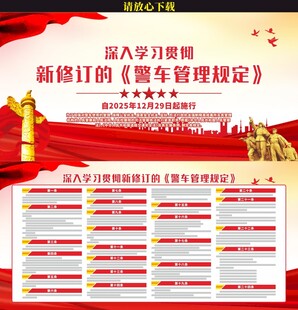 警车管理规定展板
