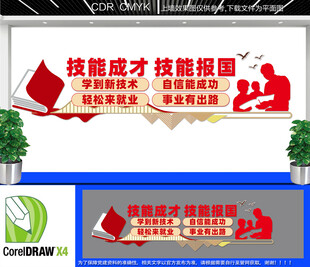技能成才技能报国文化墙