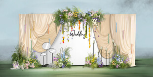布幔婚礼背景