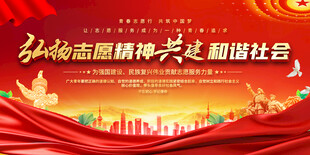 弘扬志愿精神展板