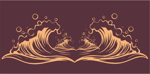 金色海浪图案设计