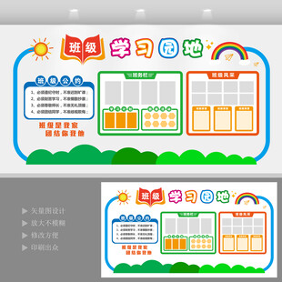 班级学习园地文化墙