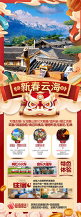新年云南昆明昆大理春节旅游海报