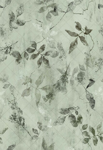 浅绿底枝叶花纹图案