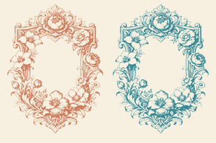 欧式花纹边框