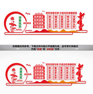 清廉医院文化墙