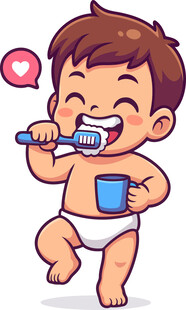 宝宝刷牙欢乐瞬间