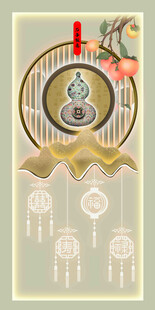 中式禅意风铃装饰图案